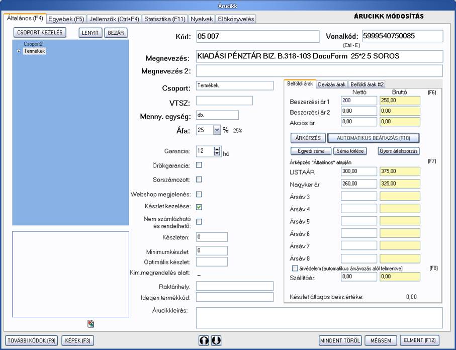 opciós árképzési programok